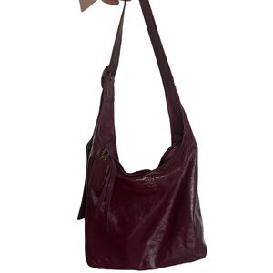 COACH Burgandy Leather Adjustable Shoulder Bag